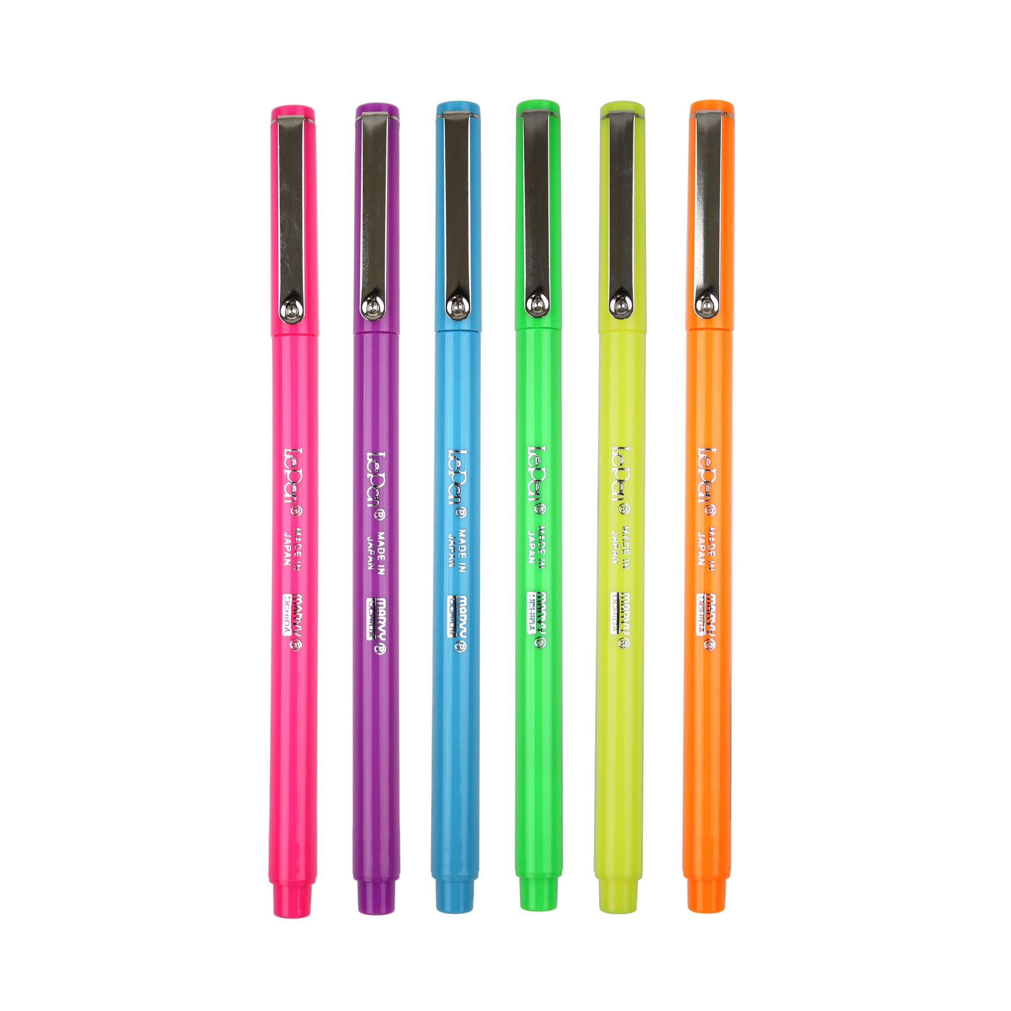 Marvy® Uchida LePen® Extra Fine 6 Neon Pen Set